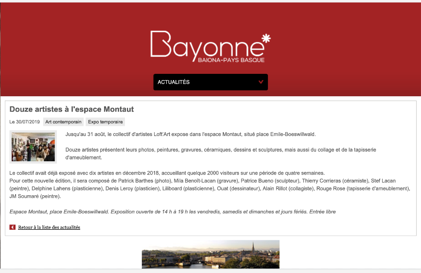 Expo LOFT ART Bayonne