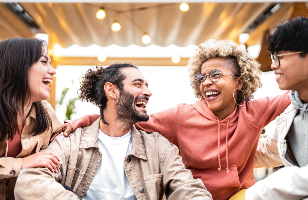 Friends being happy and enjoying life with less stress