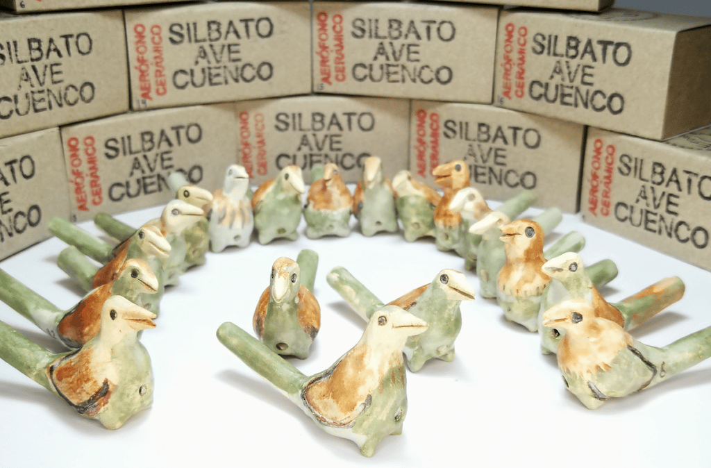 colección silbatos ceramicos ave cuenco 