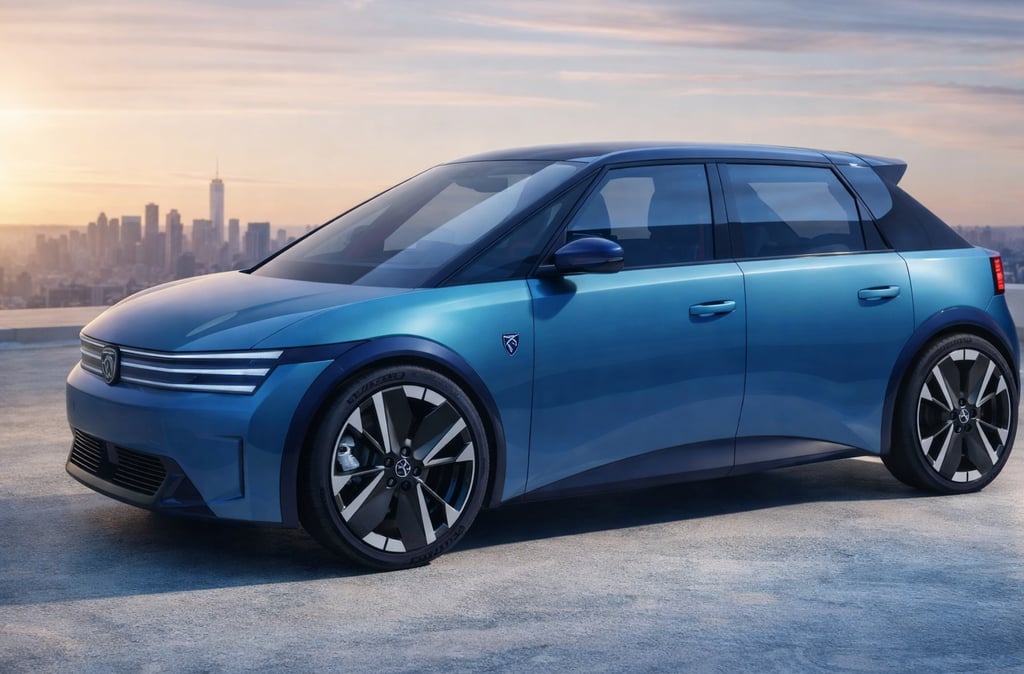 Novo Peugeot 208 2027 com design moderno e visual futurista em imagem conceitual vazada