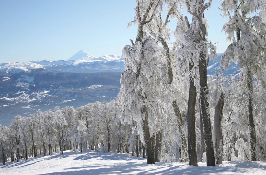 a person on a snowboard in the snow cerro chapelco argentina