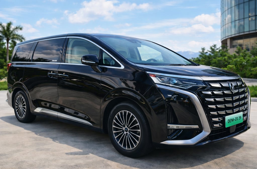 minivan de luxo BYD Denza D9 2026 com design moderno e alta autonomia