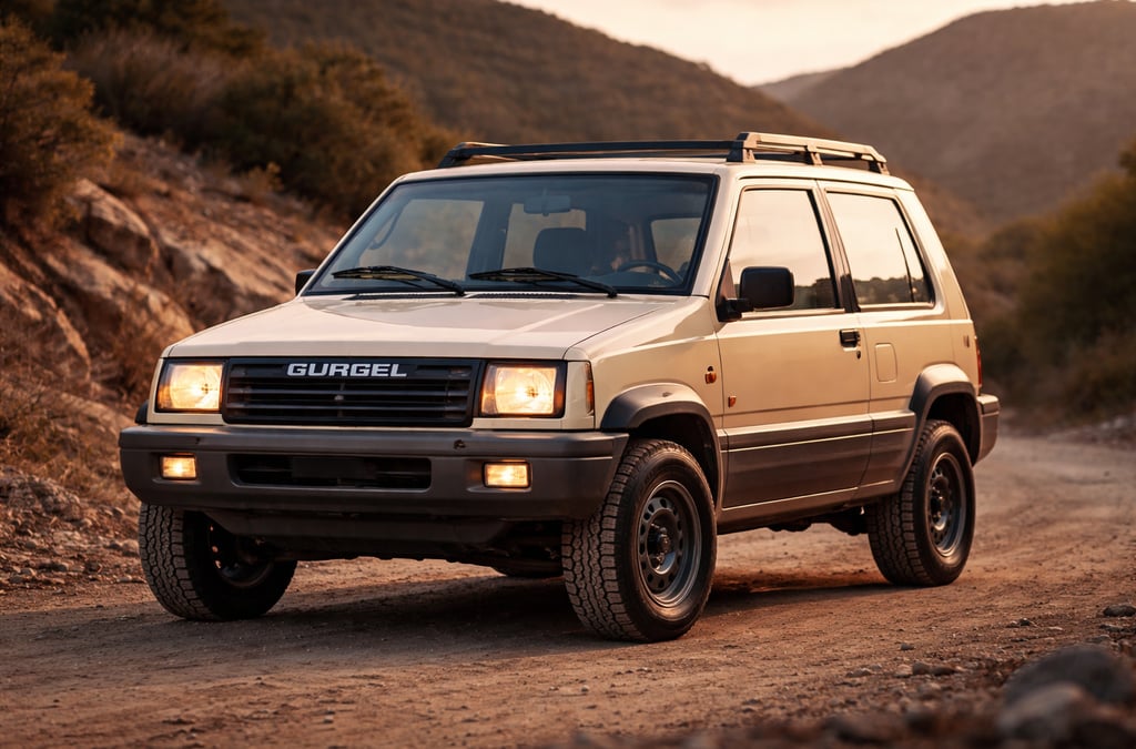 Gurgel BR-800 representando as marcas de carros brasileiras em cenário off-road