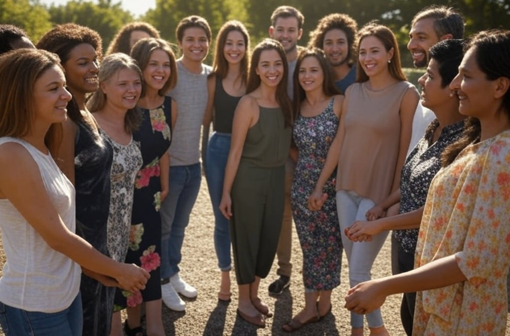 groupe solidaire de femmes et d'hommes pour la journée internationale des droits des femmes