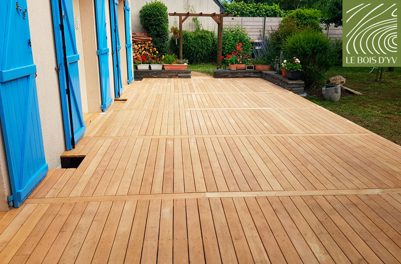 terrasse bois en robinier faux acacia
