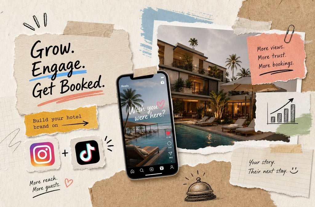 how to grow a hotel brand on instagram and tiktok in 2026