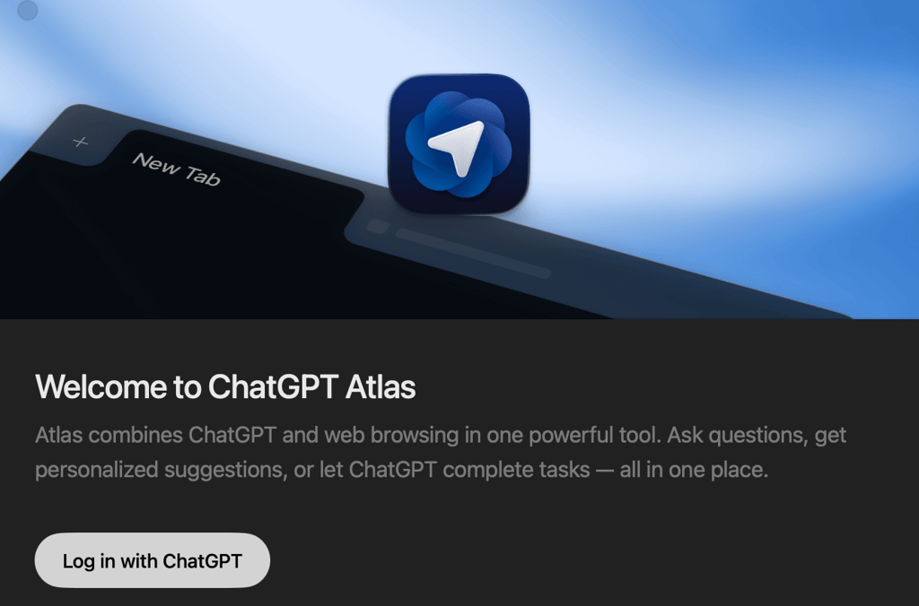 ChatGPT Atlas app icon displayed in macOS Applications folder after installation