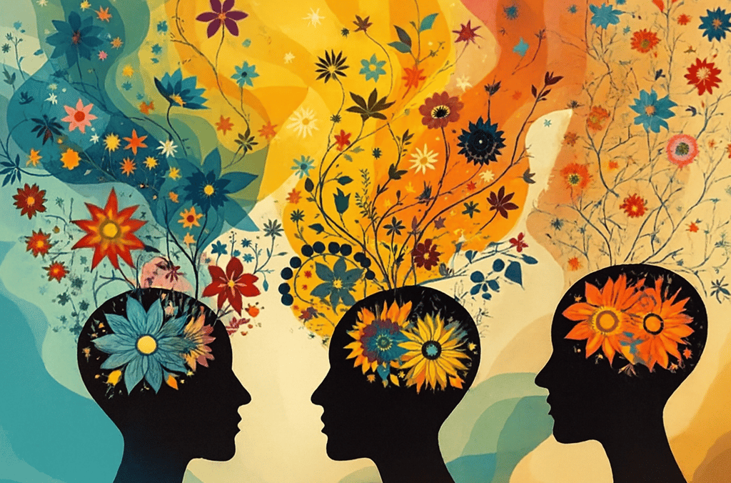 Illustration artistique de la reliance sociale - liens interconnectés entre individus