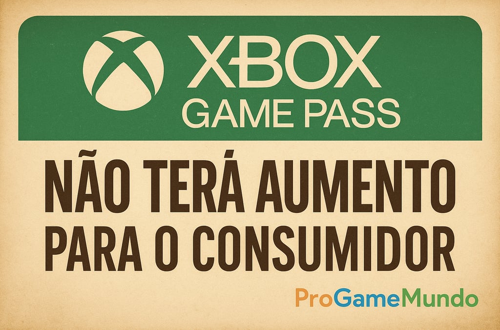 **Siga as instruções**: **Quero ilustrações: [Xbox Game Pass Não Terá Aumento Para o Consumidor] 