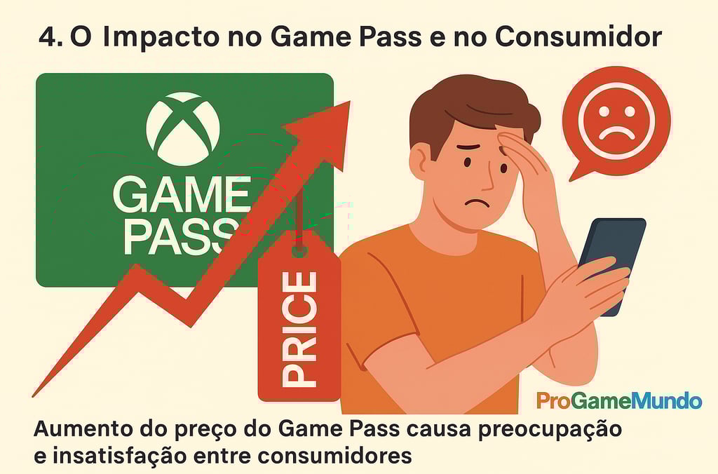 Gamer preocupado com aumento de preço do Xbox Game Pass.