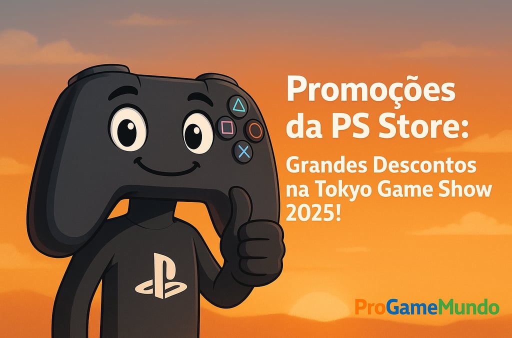 Controle PS sorridente diante do pôr do sol representando o encerramento da promoção