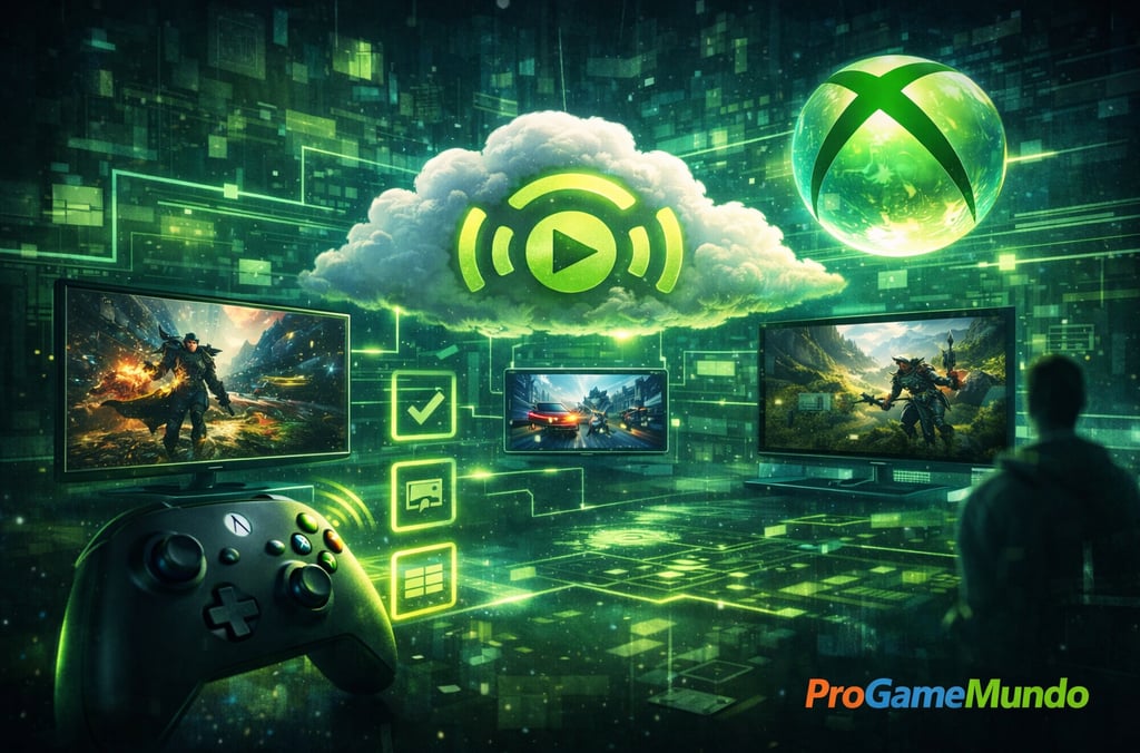Cloud gaming do Xbox integrando múltiplos dispositivos em um ecossistema digital unificado