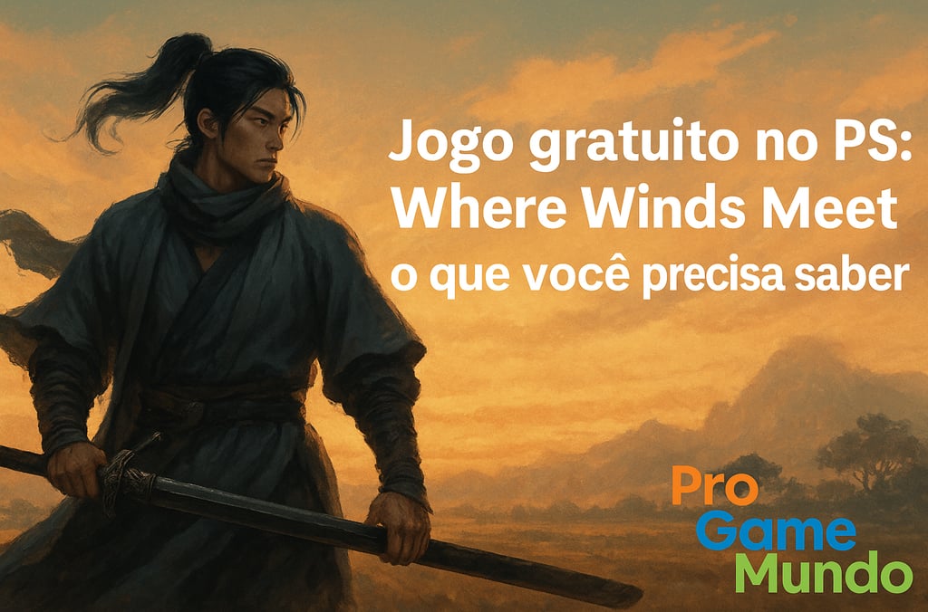 Guerreiro wuxia ao pôr do sol simbolizando o encerramento do artigo sobre Where Winds Meet.