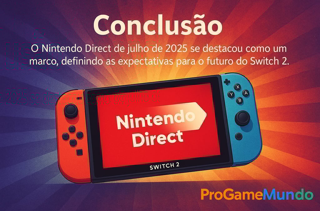 Montagem com jogos, fãs e o Switch 2 simbolizando o futuro da Nintendo.