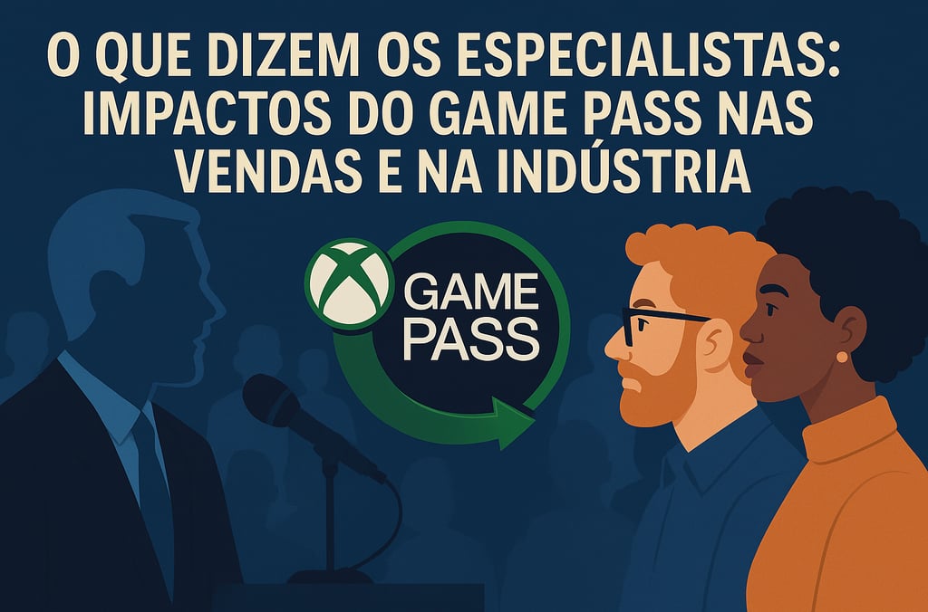 especialistas discutindo os efeitos do Game Pass nas vendas e na indústria de jogos.