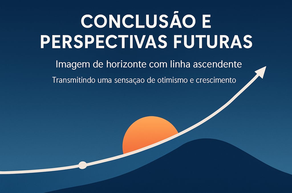 Horizonte com gráfico ascendente representando crescimento e otimismo.