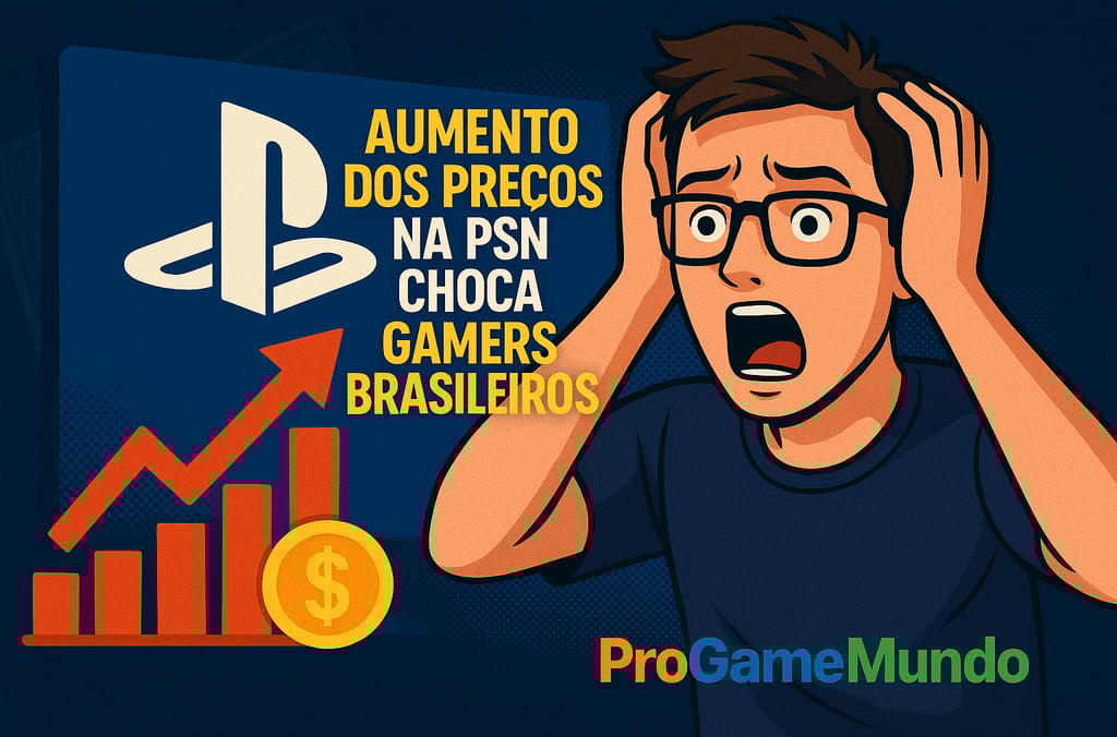 Gamer assustado com aumento da PSN e gráfico de preços com ProGameMundo.