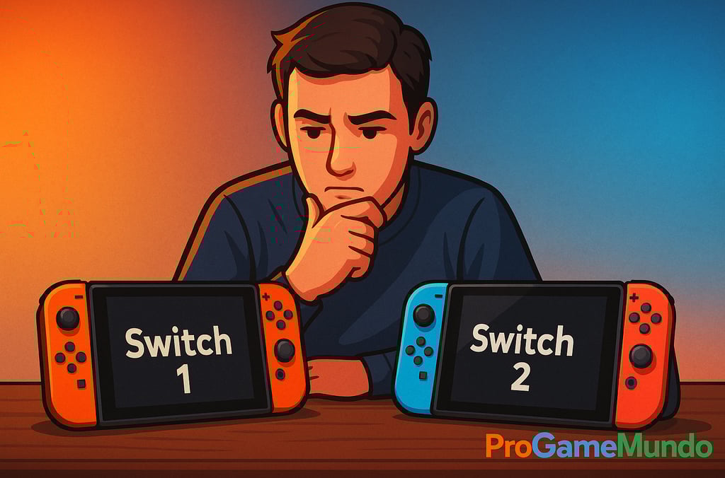 Jogador refletindo entre Switch 1 e Switch 2