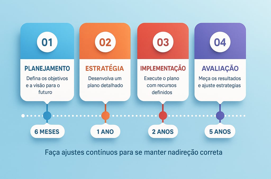 Faça ajustes contínuos para se manter na direção correta.