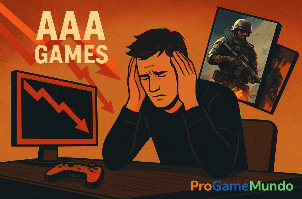 Desenvolvedor frustrado com queda de jogos AAA no mercado.