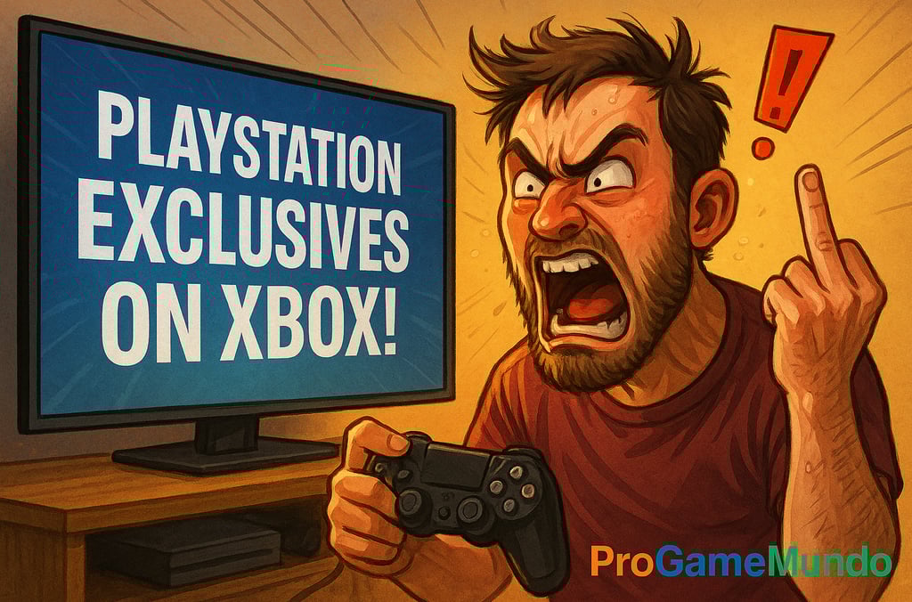 Gamer reage com fúria ao anúncio de exclusivos do PlayStation no Xbox.