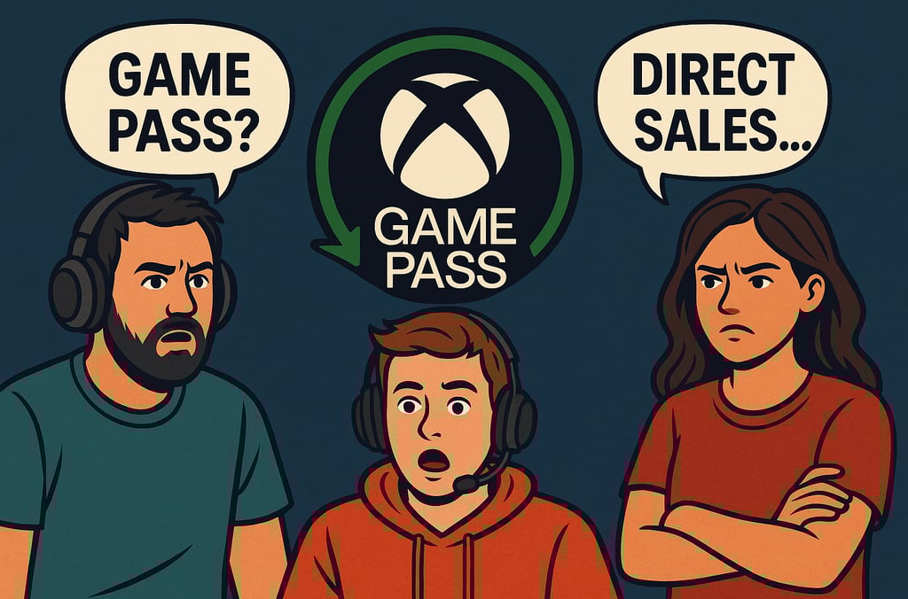 jogadores com reações variadas sobre o Game Pass e vendas diretas.