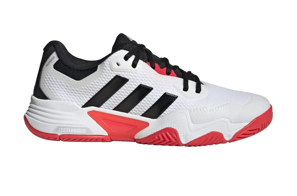 Adidas SoleMatch Control 2 white padel shoe with Boost cushioning and clay outsole