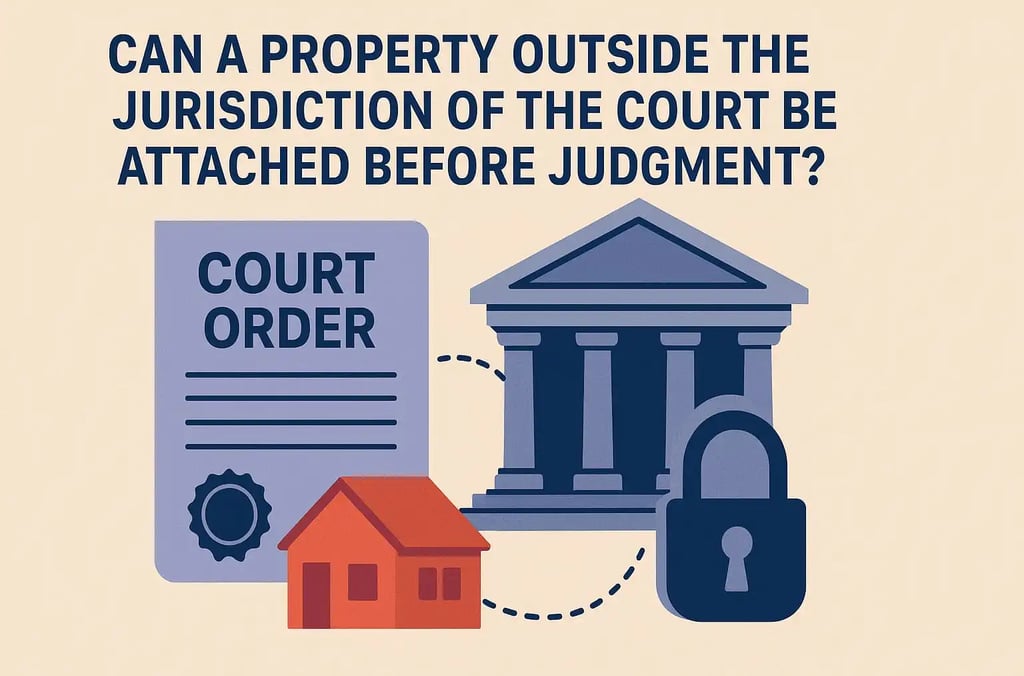 Can a Property Outside the Juristion of Court be Attached before Judgment