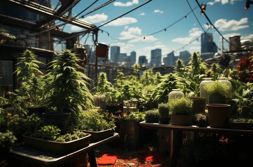 rooftop cannabis garden