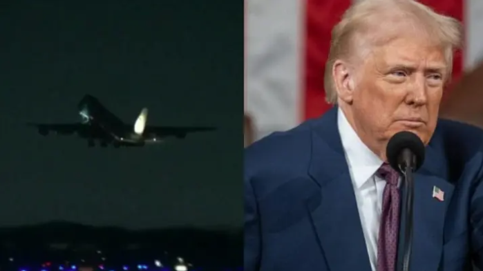 Casa Branca informou que identificou "pequeno problema elétrico" no avião de Trump (Foto: Reprodução