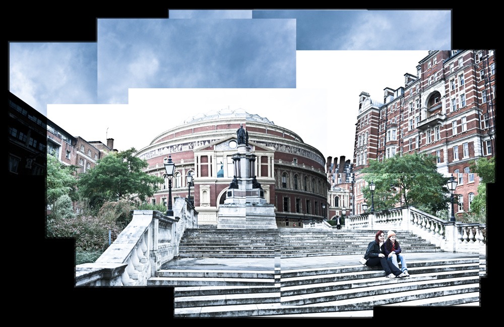 A very large photo joiner composition of the Royal Albert Hall