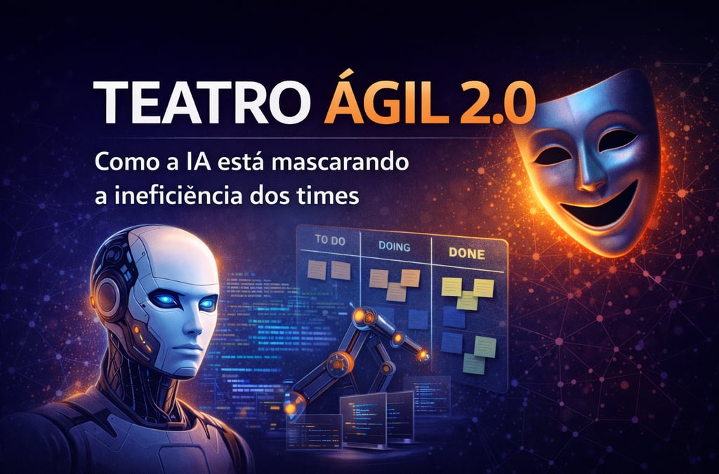 teatro agil inteligencia artificial produtividade falsa scrum
