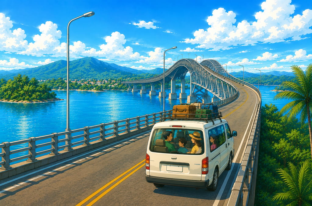 driving on san juanico bridge