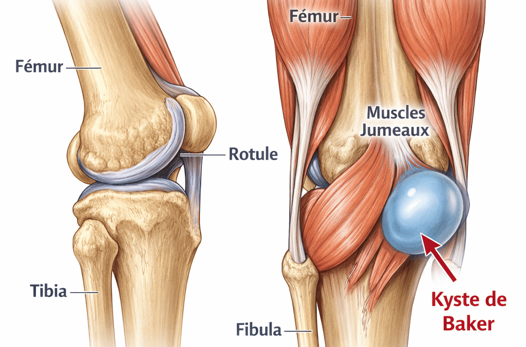 kyste de baker genou gonflement