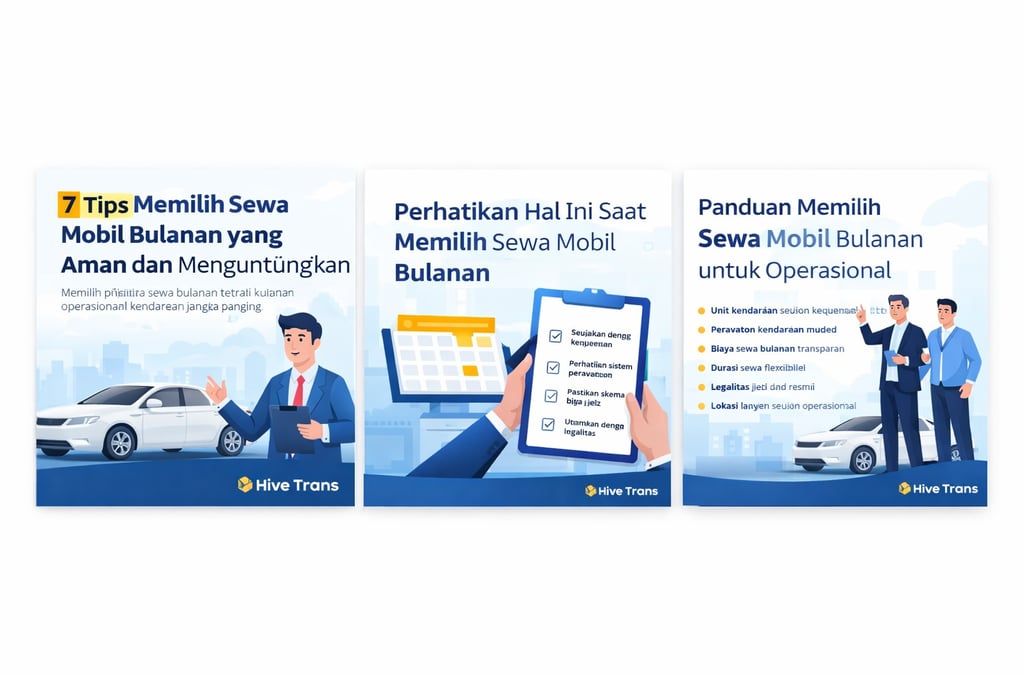 7 tips memilih sewa mobil