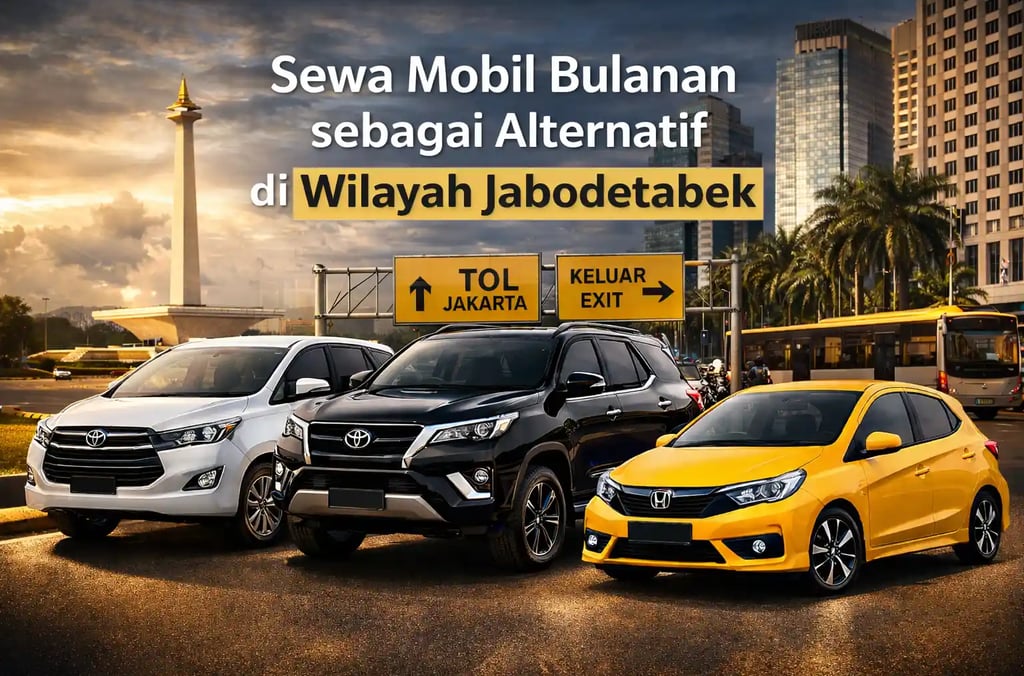 Sewa Mobil Bulanan sebagai Alternatif di Wilayah Jabodetabek