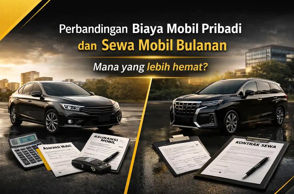 Perbandingan Biaya Mobil Pribadi dan Sewa Mobil Bulanan