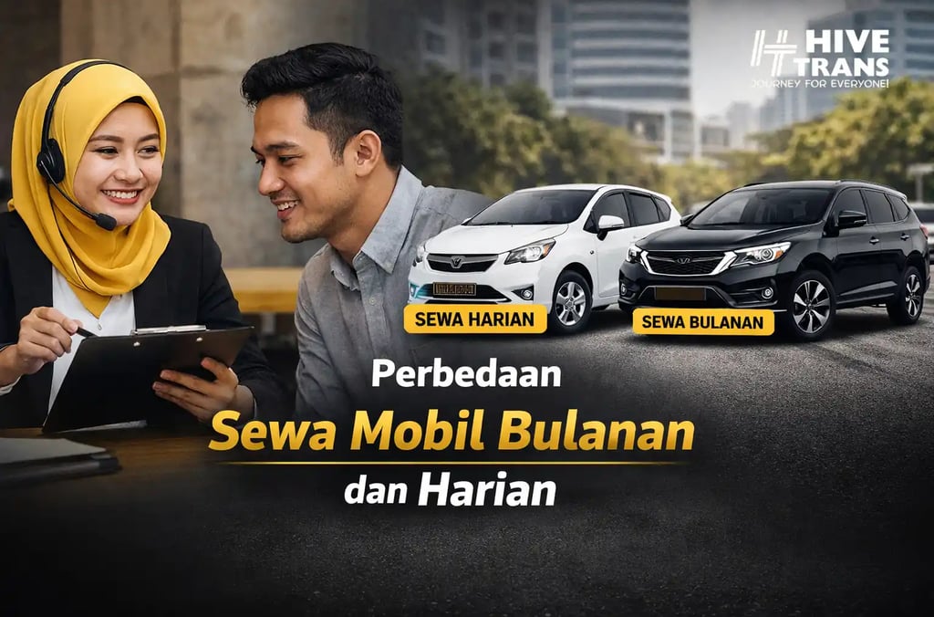 perbedaan sewa mobil bulanan dan harian