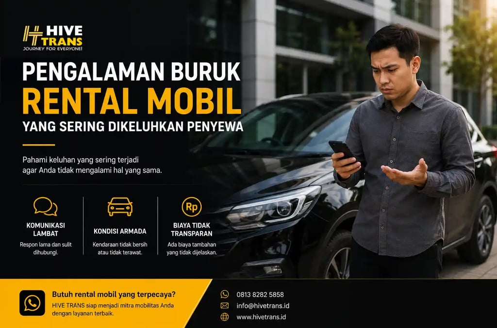 Pengalaman Buruk Rental Mobil yang Sering Dikeluhkan Penyewa