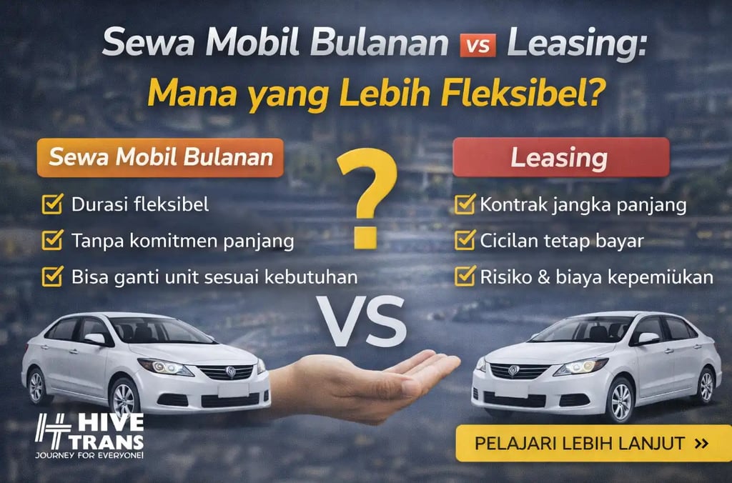 sewa mobil bulanan vs leasing