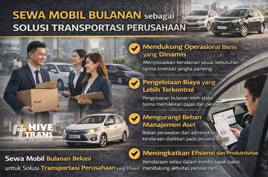 sewa mobil bulanan sebagai solusi transportasi 