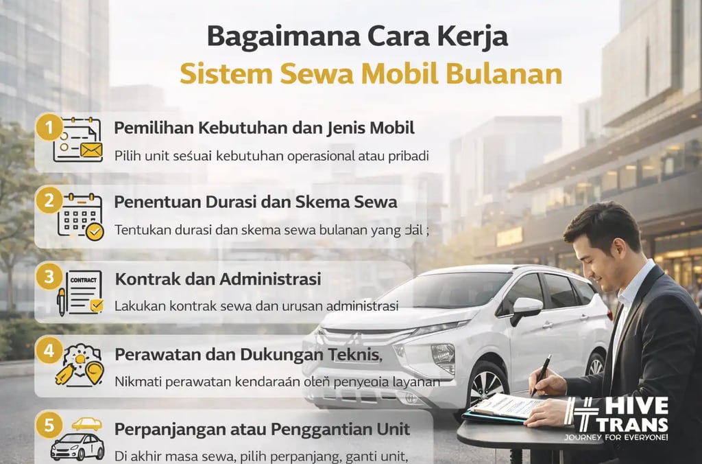 bagaimana cara kerja sistem sewa mobil bulanan