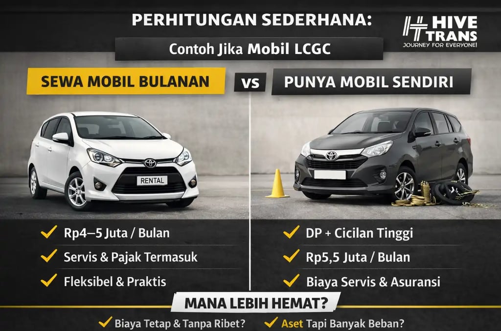 perhitungan sederhana sewa mobil bulanan