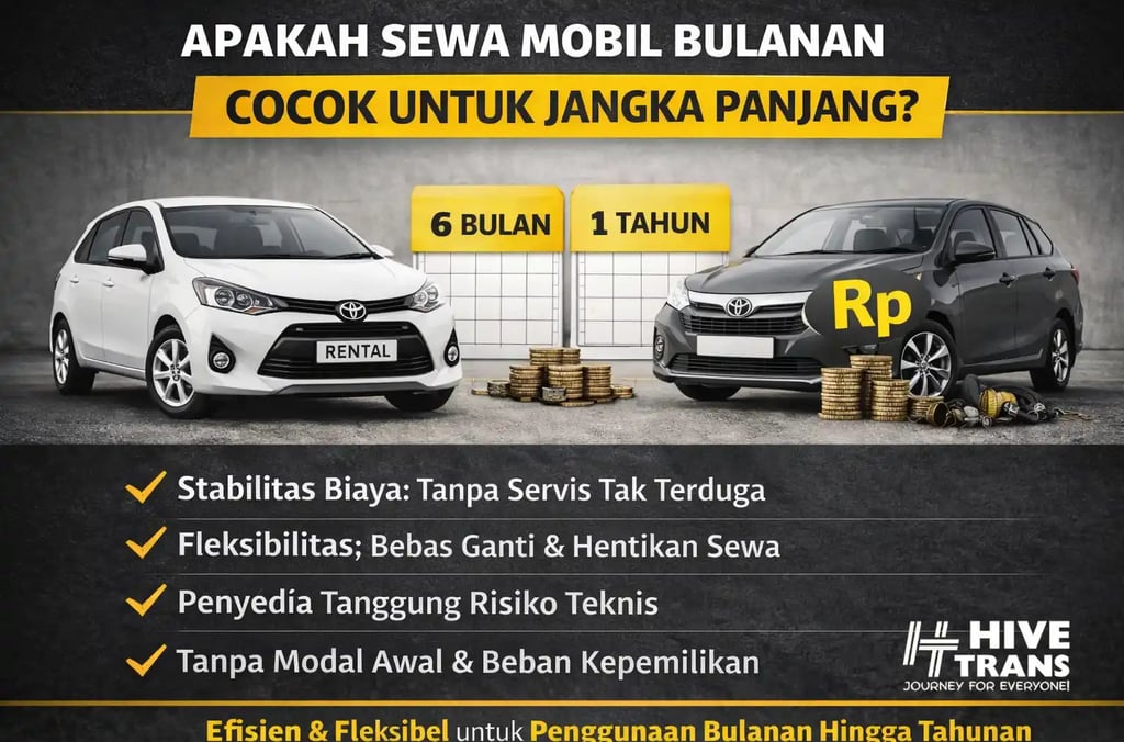 apakah sewa mobil bulanan cocok untuk jangaka panjang?