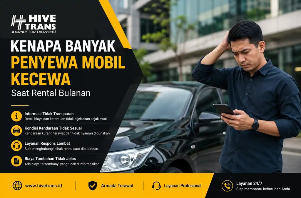 Banyak Penyewa Mobil Kecewa Saat Rental Bulanan