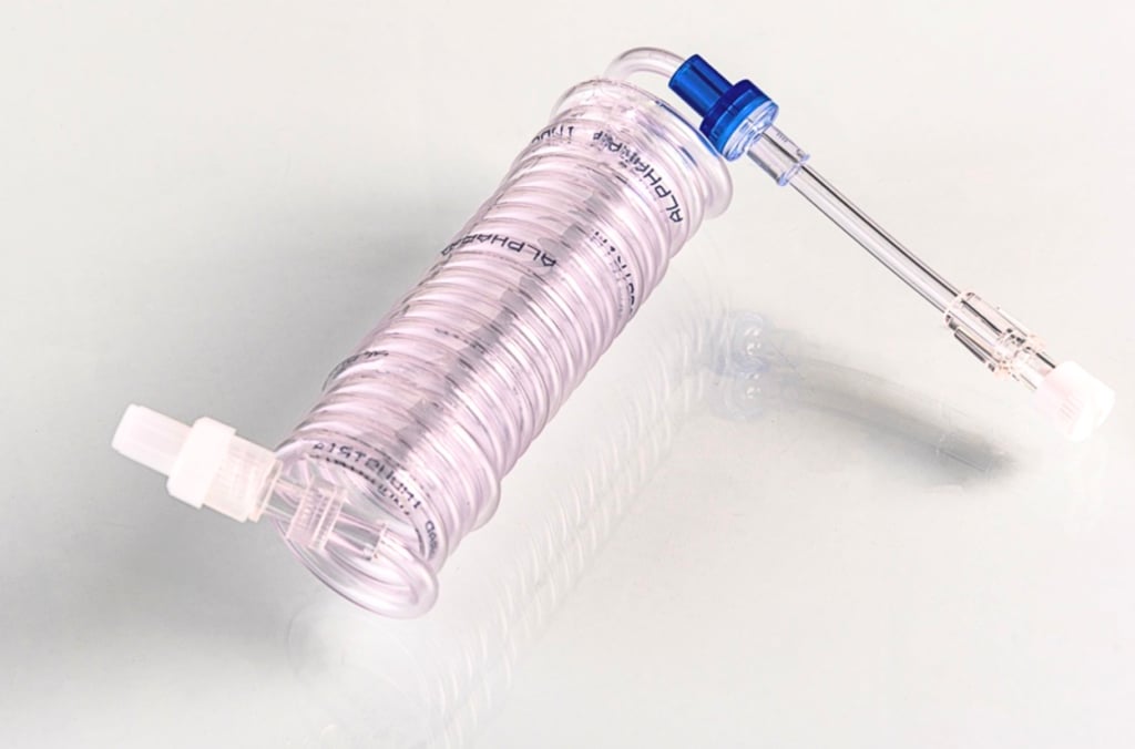 Extensor espiralado com válvula antirrefluxo da Alpharad