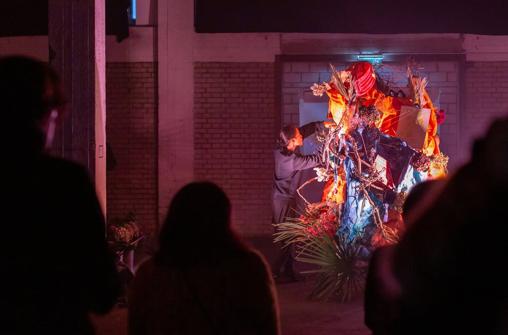 Hedy Leung's 'Menhir Tapestry 1' performance at Radio X 25th anniversary X_ARTS Festival Basel