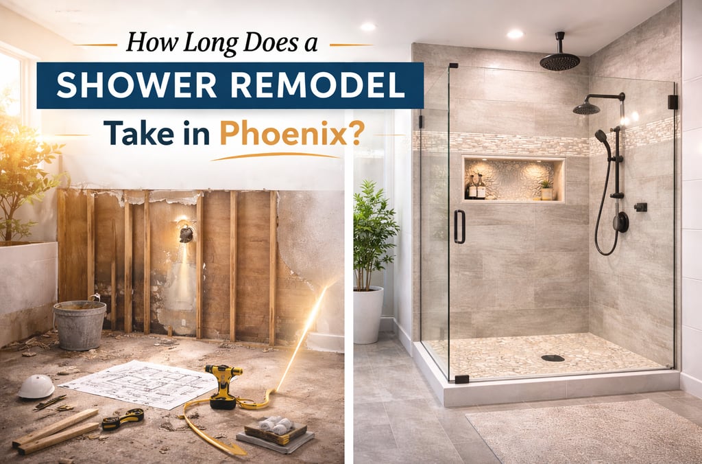 how long does a shower remodel take in Phoenix 