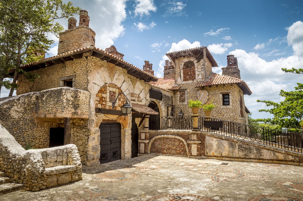 Altos de Chavón stone building in La Romana, Dominican Republic cultural and artisan village