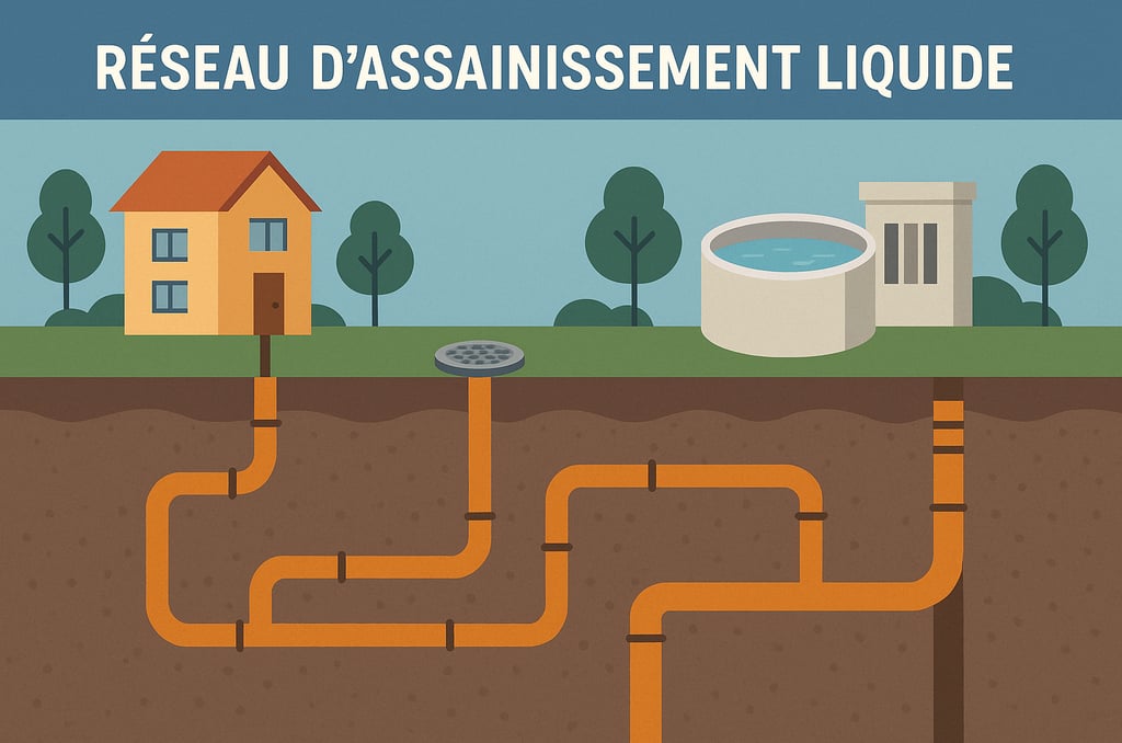 Réseau d'assainissement liquide